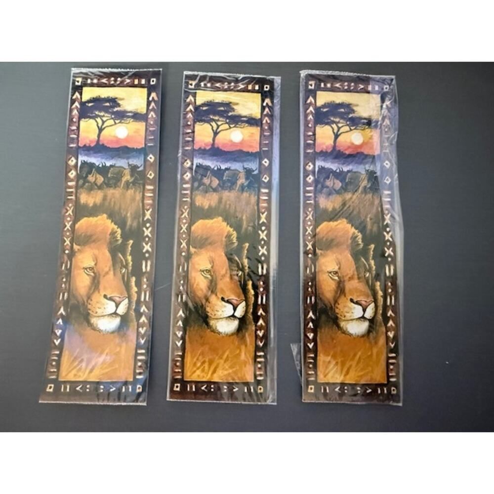 Vintage 1994 MOSI promotional bookmarks for the IMAX film Africa: The Serengeti